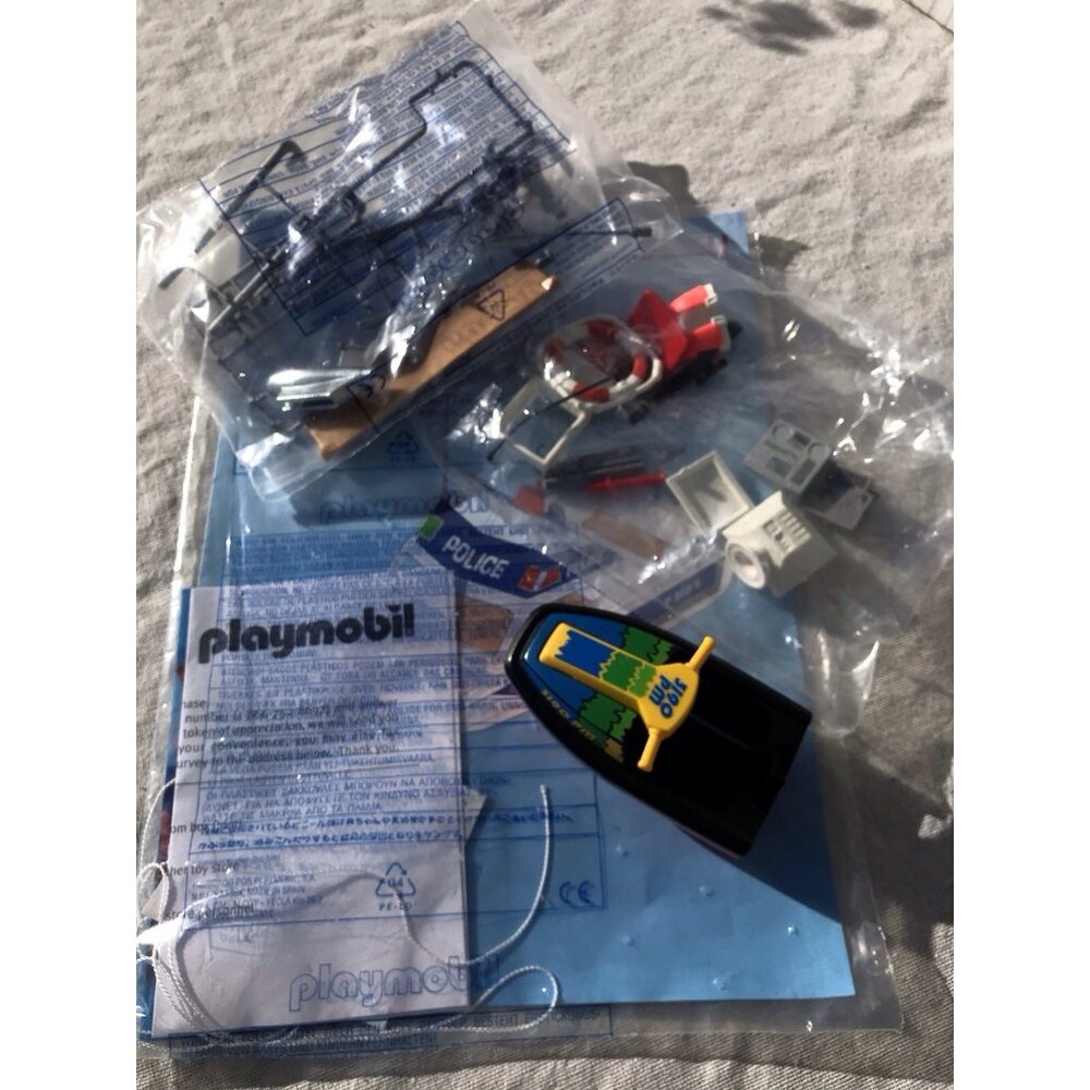 Playmobil Police Marina Boat Patrol Set Jet Ski 3190 New Incomplete Replacement
